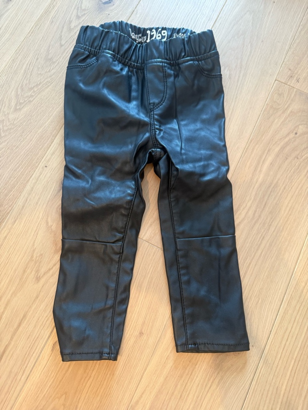 GAP Black Faux Leather Kids Leggings